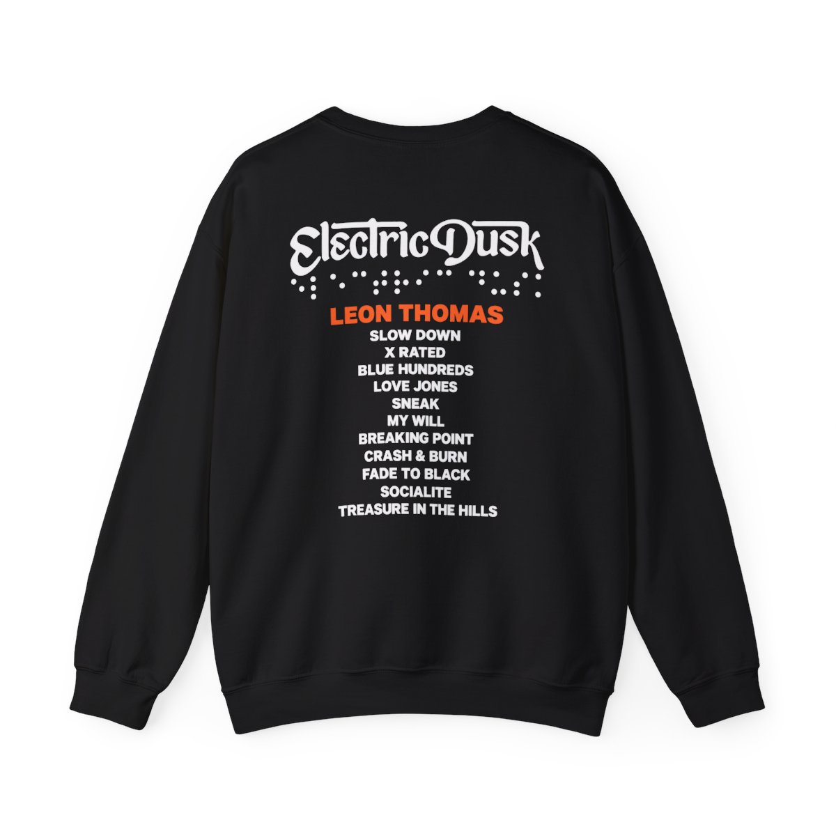 Electric Dusk Leon Thomas Graphic Sweatshirt | Leon Thomas Merch - alternate angle 1, merchandise