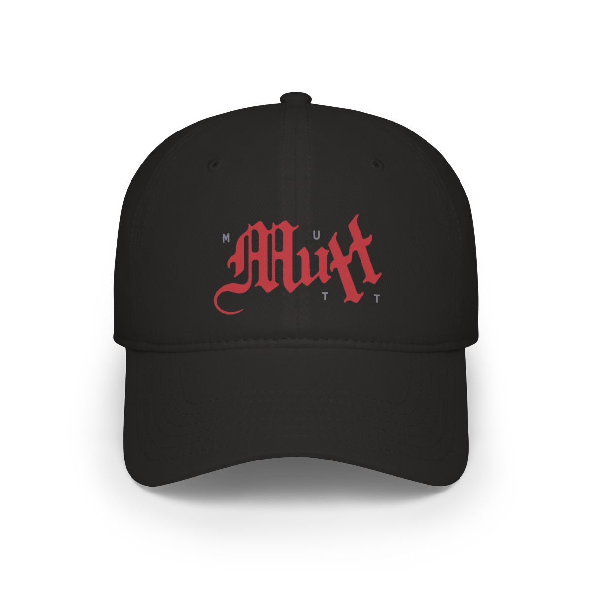 Gothic Mutt Typography Low Profile Baseball Cap | Leon Thomas Merch - Official Hats & Caps merchandise
