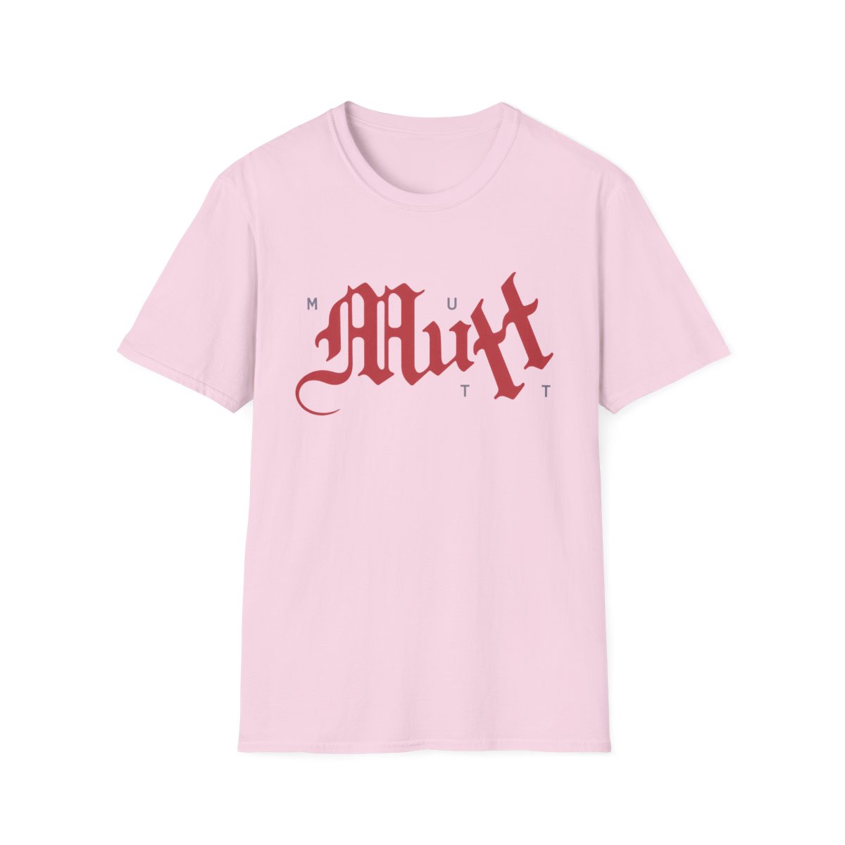 Leon Thomas Mutt Typography T-Shirt | Red and Black Dog Graphic | Leon Thomas Merch - alternate angle 5, merchandise