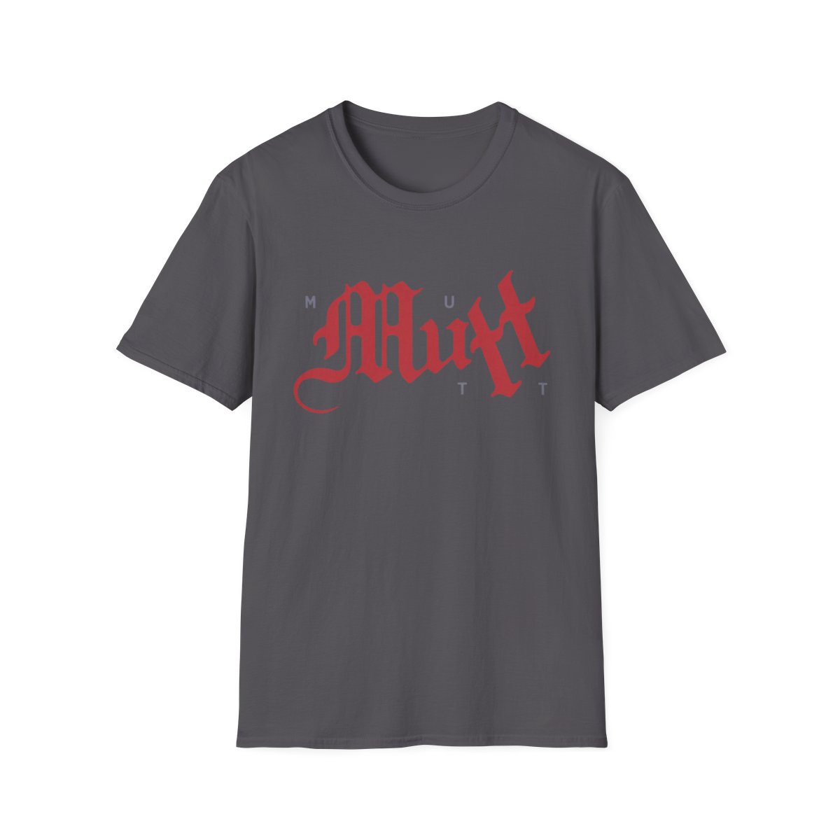 Leon Thomas Mutt Typography T-Shirt | Red and Black Dog Graphic | Leon Thomas Merch - alternate angle 4, merchandise
