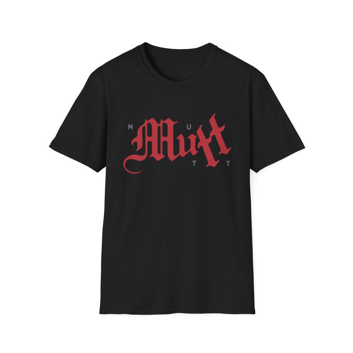 Leon Thomas Mutt Typography T-Shirt | Red and Black Dog Graphic | Leon Thomas Merch - Official T-Shirts merchandise