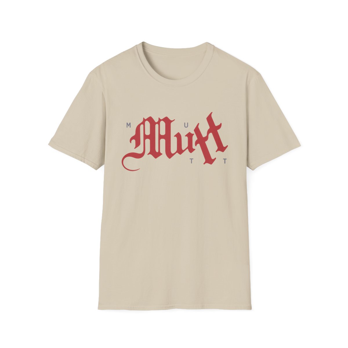 Leon Thomas Mutt Typography T-Shirt | Red and Black Dog Graphic | Leon Thomas Merch - alternate angle 2, merchandise
